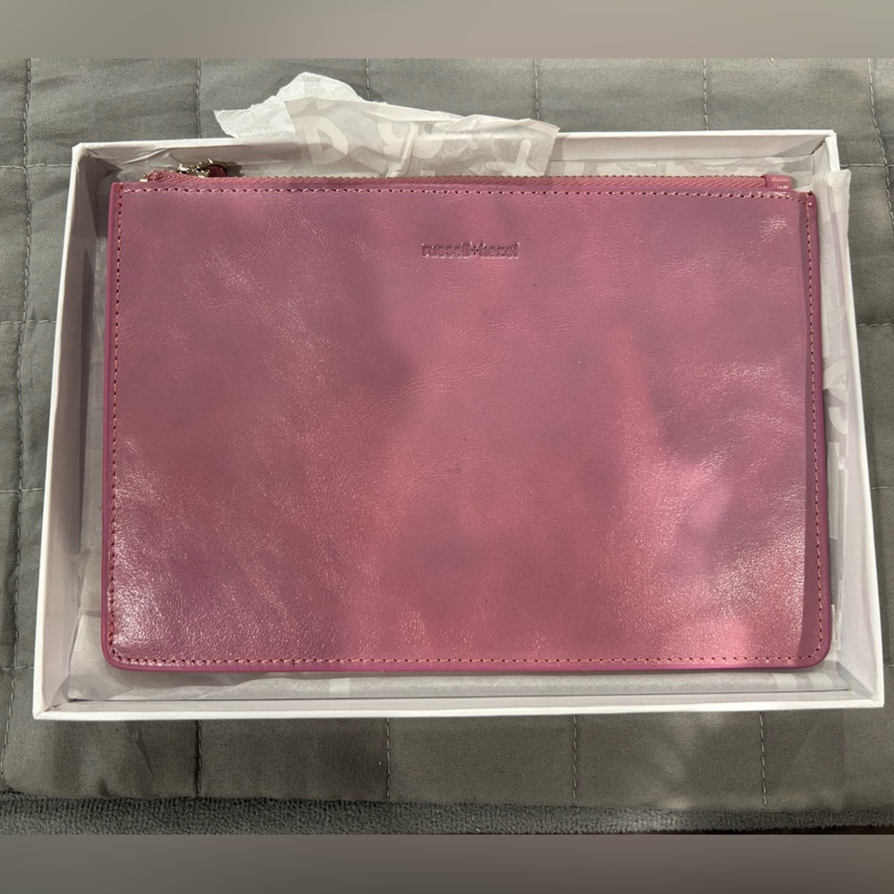 Russell + hazel Pink Leather pouch